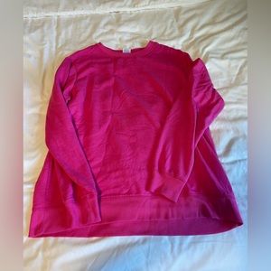 Hot pink crew neck sweatshirt